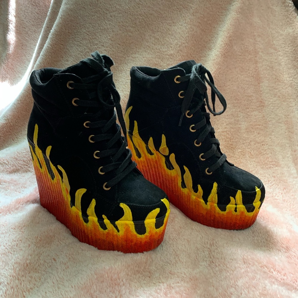 Hand Painted Platform Sneakers